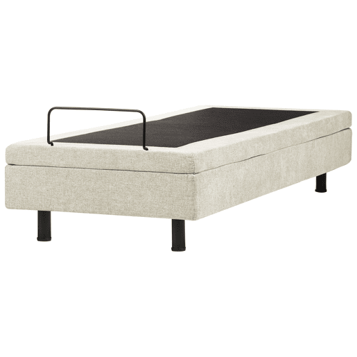 Cama ajustável sem cabeceira Tecido DUKE II 80 x 200 cm Creme