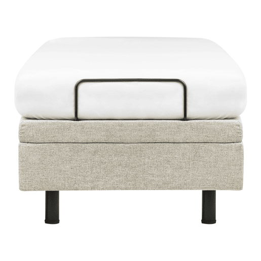 Cama ajustável sem cabeceira Tecido DUKE II 80 x 200 cm Creme