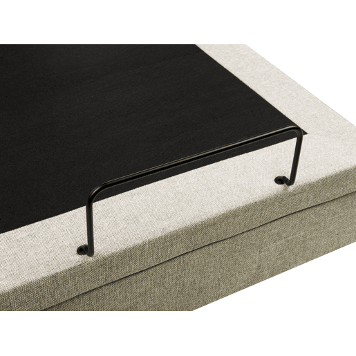 Cama ajustável sem cabeceira Tecido DUKE II 80 x 200 cm Creme