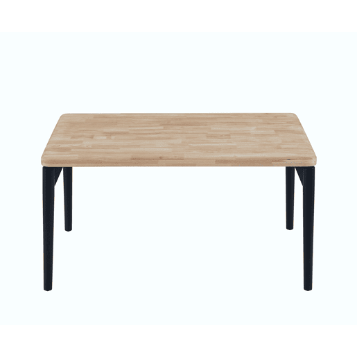 Mesa de Jantar Fixa Napi, Estilo Industrial, para 6 Pessoas, Carvalho Nórdico e Preto, 140x80 cm