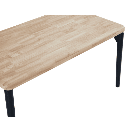 Mesa de Jantar Fixa Napi, Estilo Industrial, para 6 Pessoas, Carvalho Nórdico e Preto, 140x80 cm
