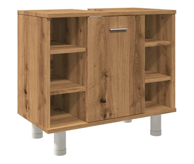 Vidaxl armario de baño madera contrachapada roble artisan 60x32x53,5cm