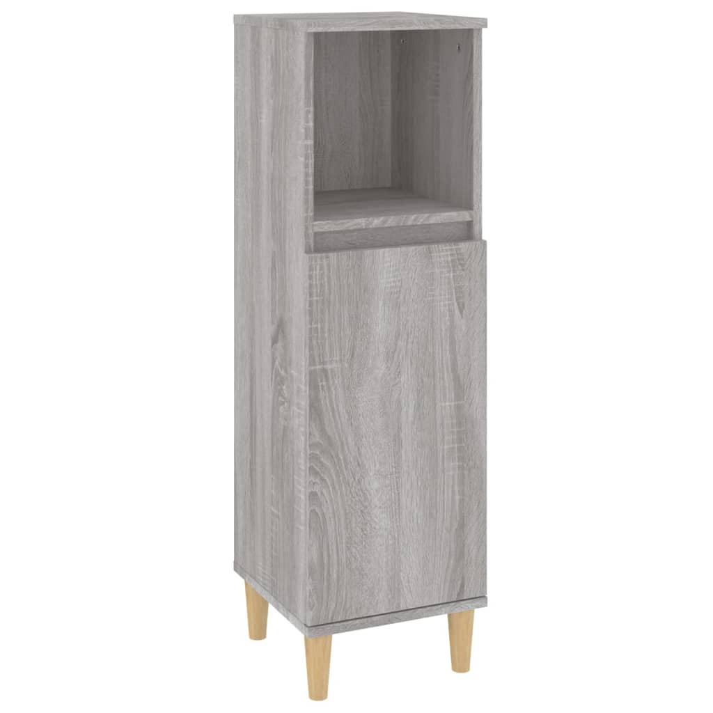 Armario De Baño 30 Roble/ Gris