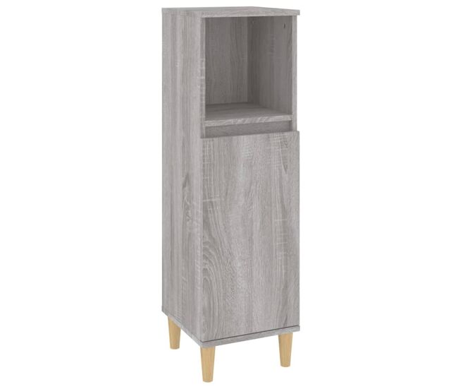 Vidaxl armario de baño madera contrachapada gris sonoma 30x30x100 cm