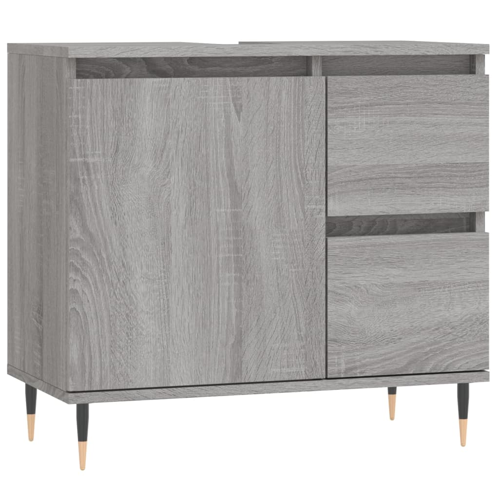 Vidaxl armario de baño madera contrachapada gris sonoma 65x33x60 cm