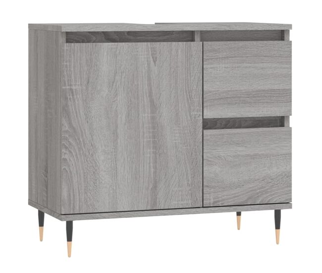 Vidaxl armario de baño madera contrachapada gris sonoma 65x33x60 cm