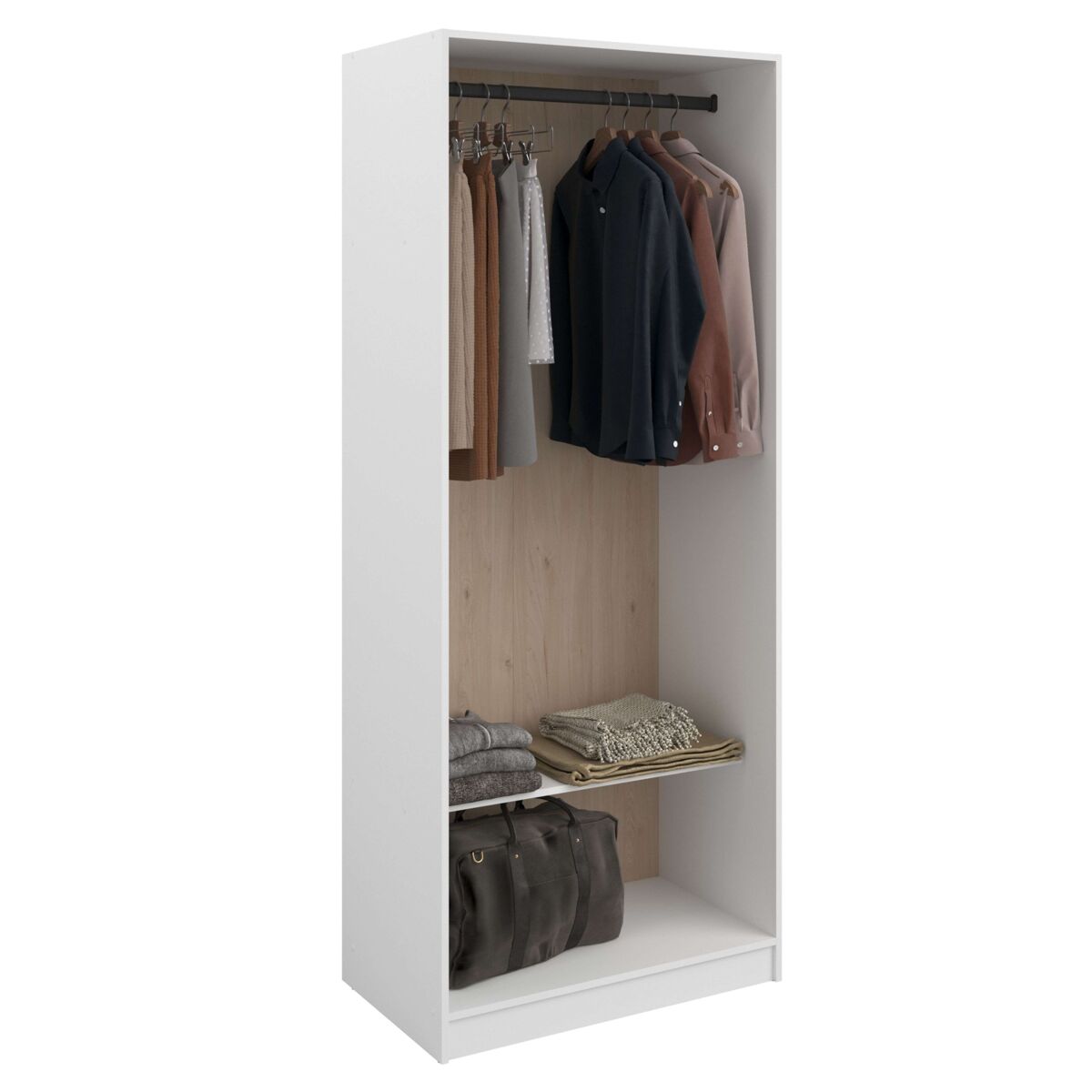 Vestidor Modulix Flexa con Estante y Barra para Dormitorio