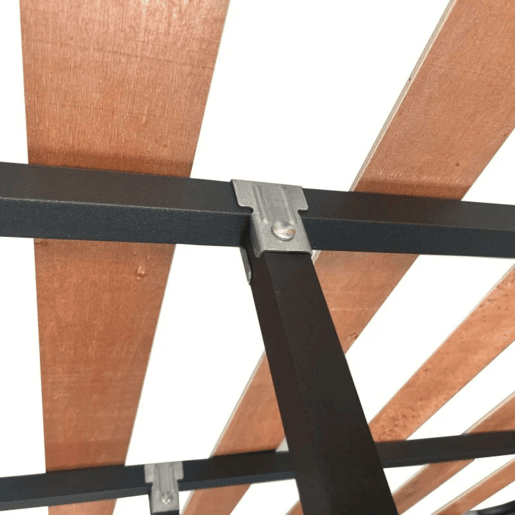 Conjunto de 6 pernas quadradas de metal de 40 cm com grampo para base de cama de tubo de 30x30 mm Conjunto de 6 pernas quadradas de metal de 40 cm com grampo para base de cama de tubo de 30x30 mm