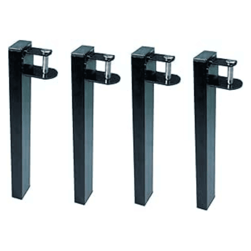 Pacote com 4 pernas canguru para base de cama - Metal e retangular - Ideal para camas de rodízio - Cuens