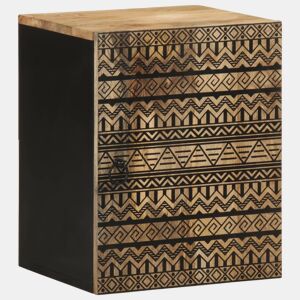 vidaXL Armário suspenso para WC 38x33,5x48 cm mangueira maciça preto