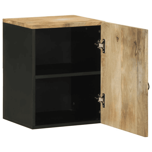vidaXL Armário suspenso para WC 38x33,5x48 cm mangueira maciça preto