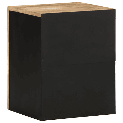 vidaXL Armário suspenso para WC 38x33,5x48 cm mangueira maciça preto