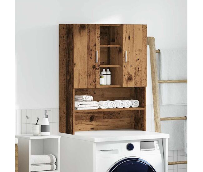 Armario auxiliar dora 4 estantes + 2 puertas madera 90x70,5x25,5 cm