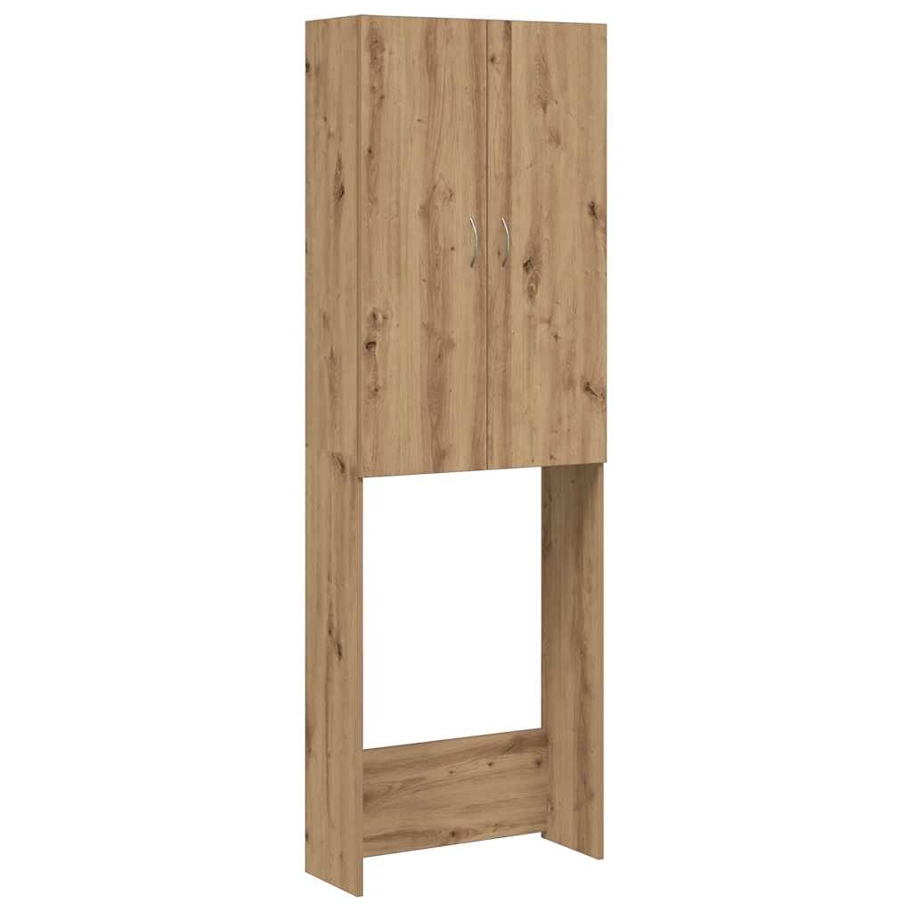 Armario para lavadora pica 2 puertas roble 190x64x25,5 cm