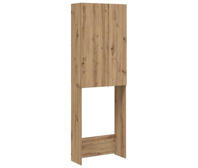 Armario para lavadora pica 2 puertas roble 190x64x25,5 cm