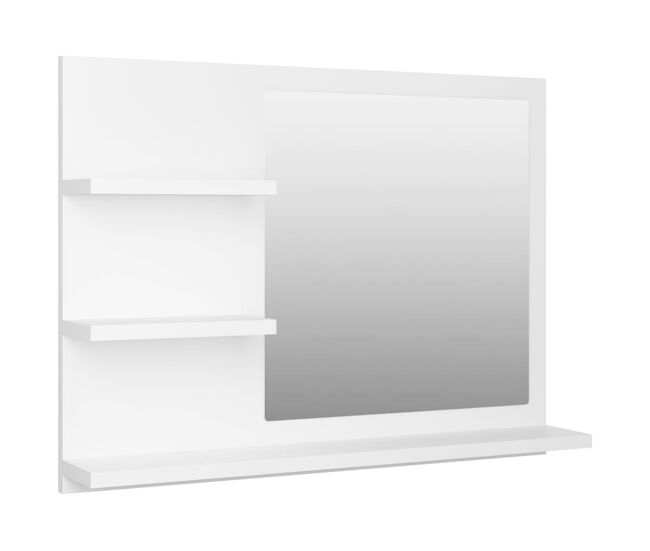 Vidaxl espejo de baño madera contrachapada blanco 60x10,5x45 cm