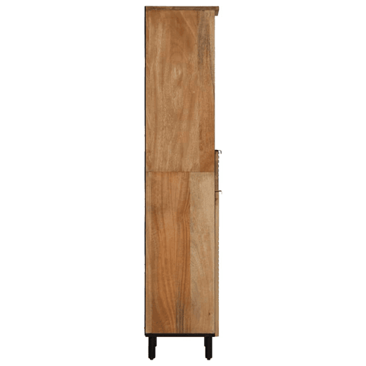 vidaXL Armário de casa de banho 38x33x160 cm mangueira maciça castanho
