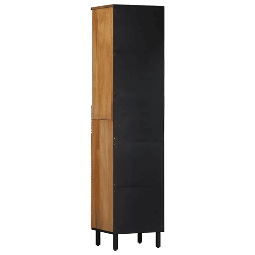vidaXL Armário de casa de banho 38x33x160 cm mangueira maciça castanho