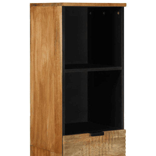 vidaXL Armário de casa de banho 38x33x160 cm mangueira maciça castanho