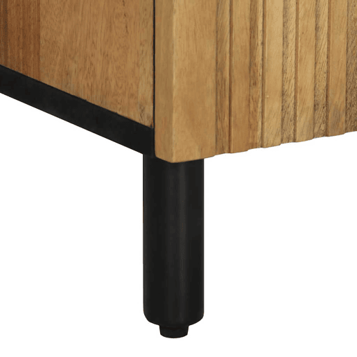 vidaXL Armário de casa de banho 38x33x160 cm mangueira maciça castanho
