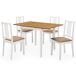 Conjunto de comedor sillas y mesa extensible Conjunto de comedor sillas y mesa extensible Blanco
