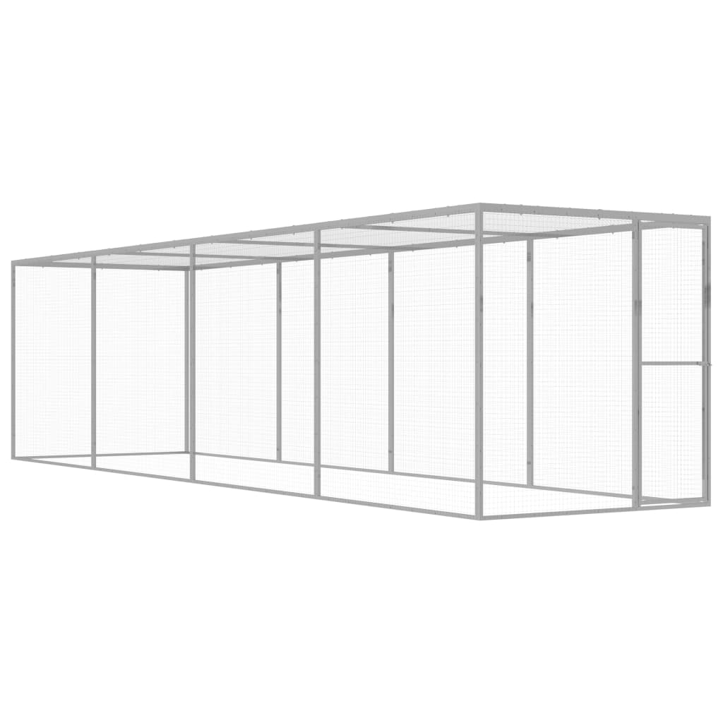 Vidaxl jaula para gatos acero galvanizado 6x1,5x1,5 m