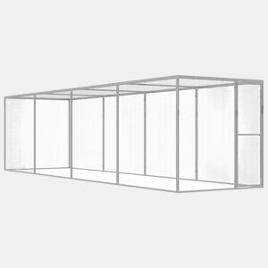 vidaXL Jaula para gatos 6x1,5x1,5 m aço galvanizado
