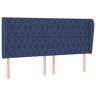 vidaXL Cabeceira de cama c abas tecido 203x23x118128 cm azul