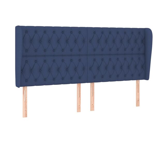 Vidaxl cabecero con orejas de tela azul 183x23x118/128 cm