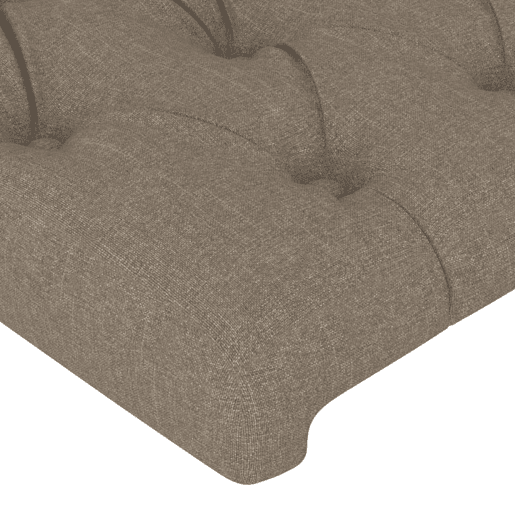 vidaXL Cabeceira cama abas tecido 203x23x118128 cm cinza-acastanhado