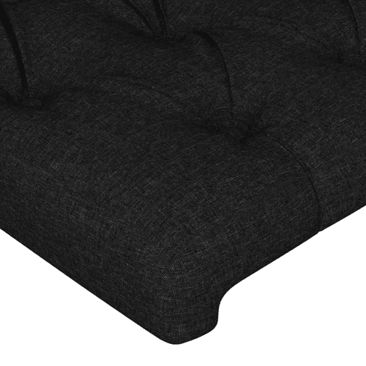 vidaXL Cabeceira de cama c abas tecido 147x23x118128 cm preto vidaXL Cabeceira de cama c abas tecido 147x23x118128 cm preto