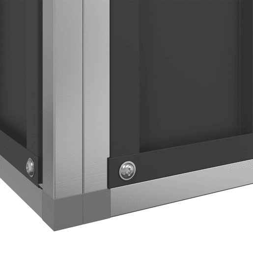 vidaXL Aviário com extensão 725x307x212 cm aço prateado
