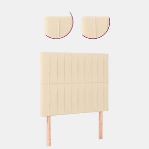 vidaXL Cabeceira cama c LED tecido 100x5x118128 cm crème