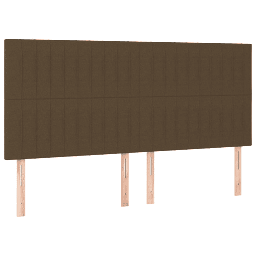 vidaXL Cabeceira de cama c LED tecido 160x5x118128 cm castanho
