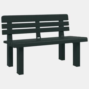 vidaXL Banco de jardim 110x52x71 cm polipropileno verde