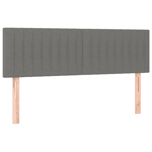 vidaXL Cabeceira de cama cluzes LED tecido 144x5x7888cm cinza-escuro