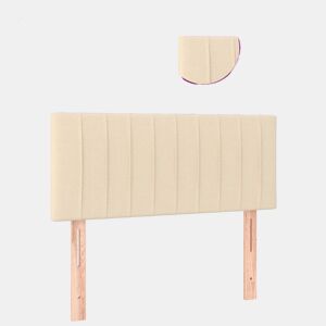 vidaXL Cabeceira de cama c luzes LED tecido 80x5x7888 cm cor creme