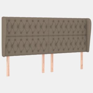 vidaXL Cabeceira cama abas tecido 183x23x118128 cm cinza-acastanhado
