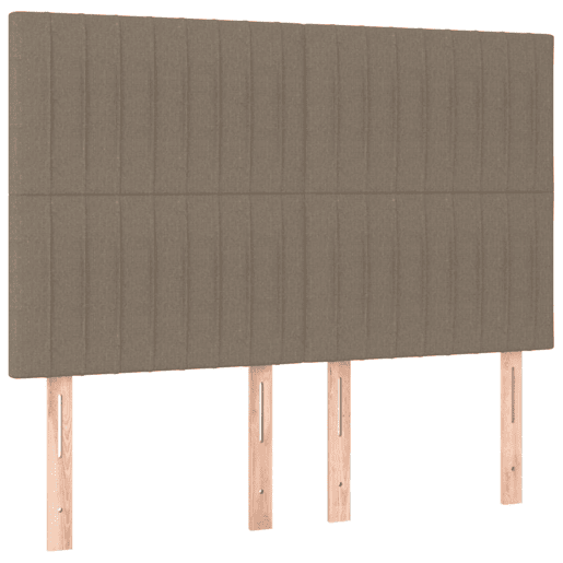 vidaXL Cabeceira cama c LED tecido 144x5x118128 cm cinza-acastanhado vidaXL Cabeceira cama c LED tecido 144x5x118128 cm cinza-acastanhado