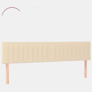 vidaXL Cabeceira de cama c luzes LED tecido 180x5x7888 cm cor creme
