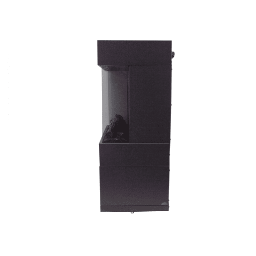Fogão elétrico de chão. Inclui tubo de escape decorativo Efeito de chama LED independente do aquecedor Efeito madeira. Duas potências. Termostato regulável. Espaço inferior para troncos decorativos.