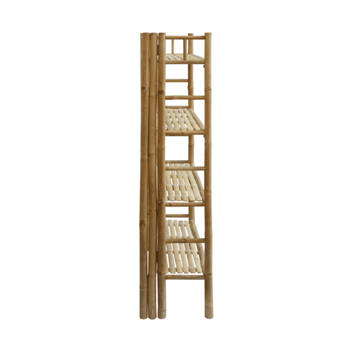 Prateleira de bambu 4 níveis, Fidji, Natural, 66x29x135.5 cm