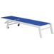 Lote de 2 tumbonas y mesa auxiliar BARBADOS de textileno y aluminio Lote de 2 tumbonas y mesa auxiliar BARBADOS de textileno y aluminio Azul