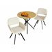 Conjunto de mesa redonda + 2 sillas cómodas Conjunto de mesa redonda + 2 sillas cómodas Roble Artisan