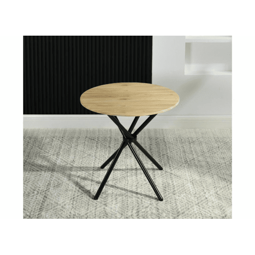 Fontana KD 80cm Carvalho + CALIFORNIA KD BEGE GIRATÓRIA Um conjunto de mesa de jantar de estilo moderno e 2 cadeiras giratórias