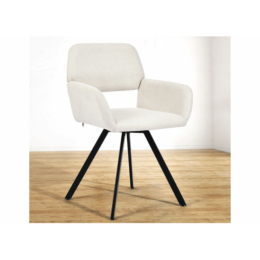 Fontana KD 80cm Carvalho + CALIFORNIA KD BEGE GIRATÓRIA Um conjunto de mesa de jantar de estilo moderno e 2 cadeiras giratórias