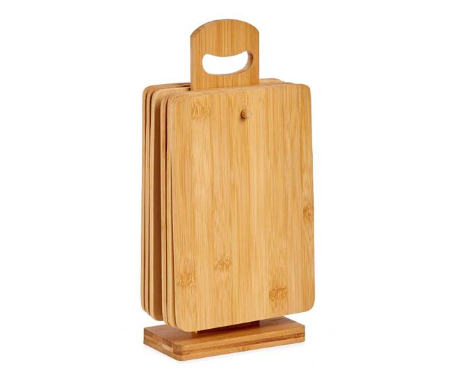 Set 6 tablas bambu con soporte