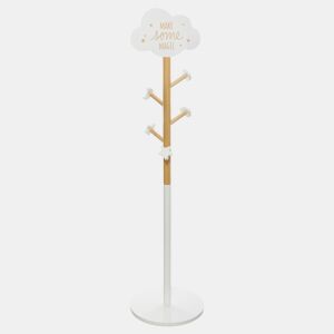 Cabideiro Infantil com Decoração de Nuvens - 5 Ganchos