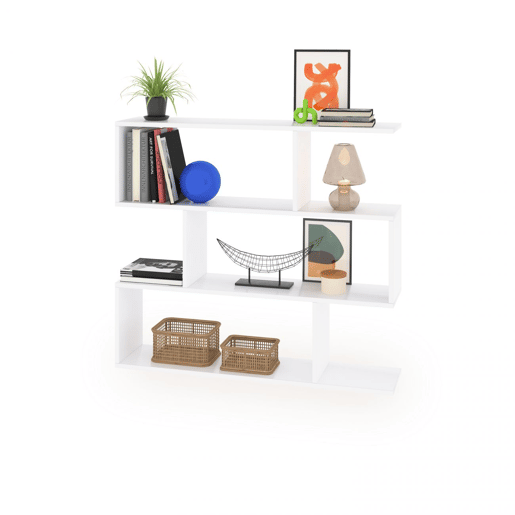 Prateleira baixa Zoe Branco brilhante 110 x 97 x 24 cm
