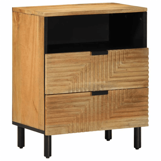 vidaXL Mesa de cabeceira 50x33x60 cm madeira de mangueira maciça
